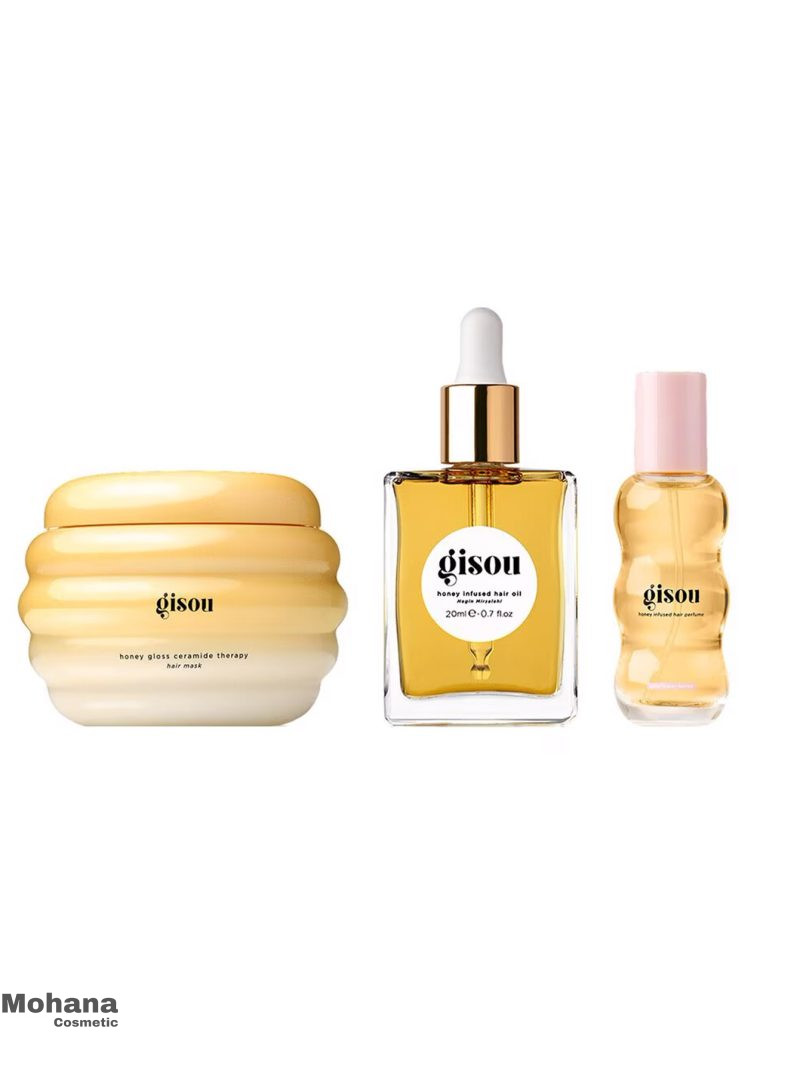 ست مراقبت از مو گیسو مدل On The Go Honey Hair Trio - Image 7