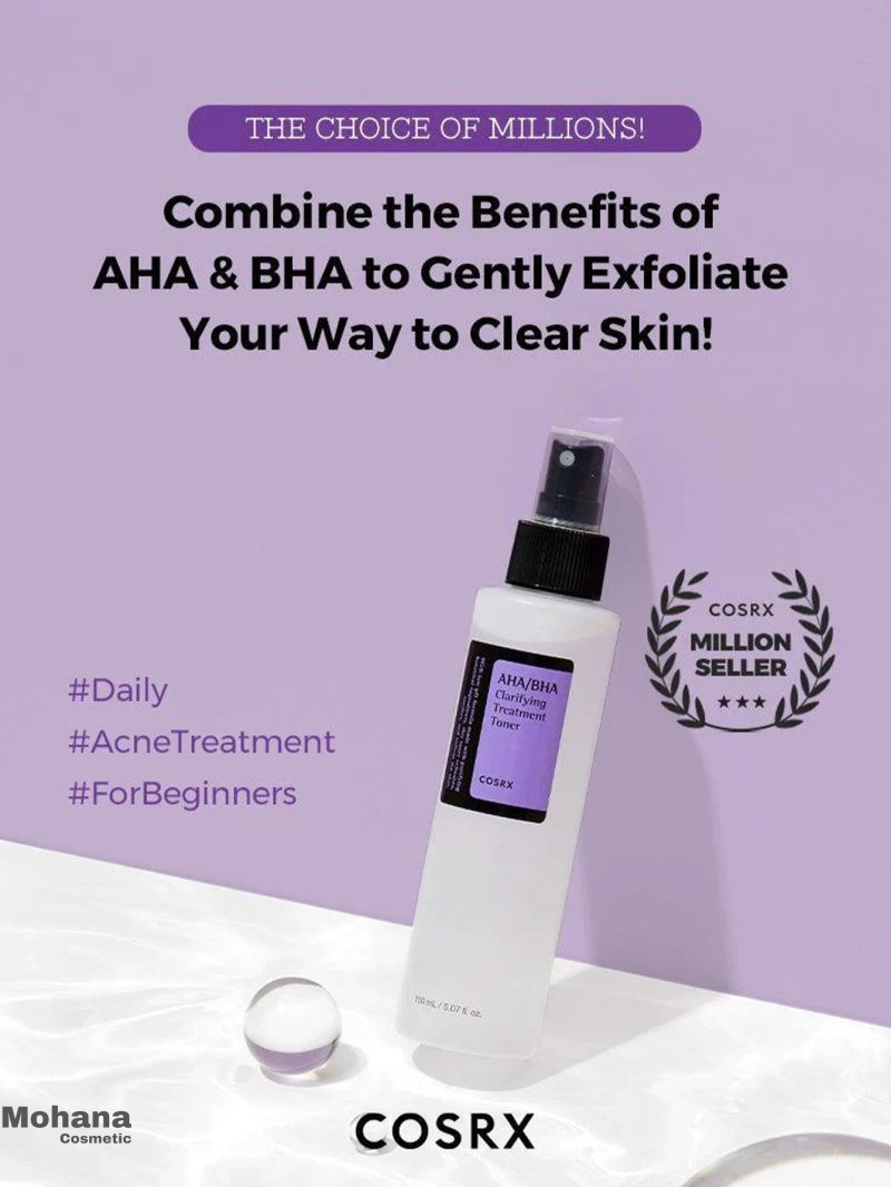 تونر لایه بردار کوزارکس مدل AHA/BHA Clarifying Treatment - Image 2