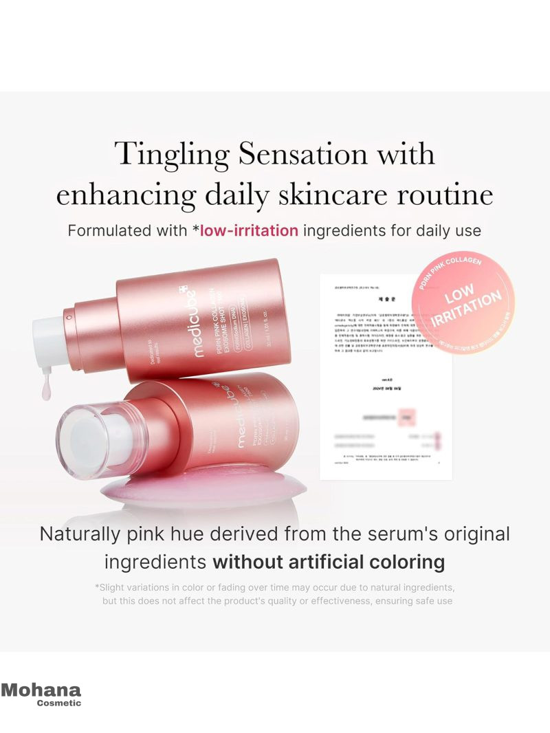 سرم کلاژن مدی کیوب مدل PDRN Pink Collagen Exosome Shot 7500 - Image 4