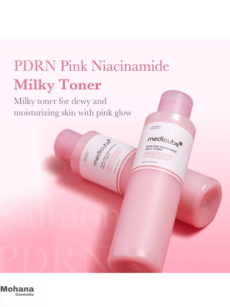 تونر شیری مدی کیوب مدل PDRN Pink Niacinamide - Image 2