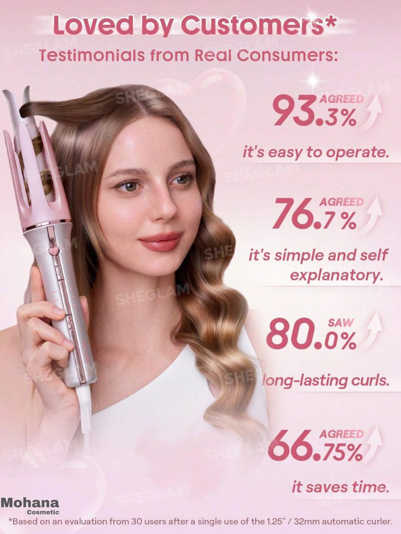دستگاه کرلی صورتی شیگلم مدل Cupid's Charm - Image 5