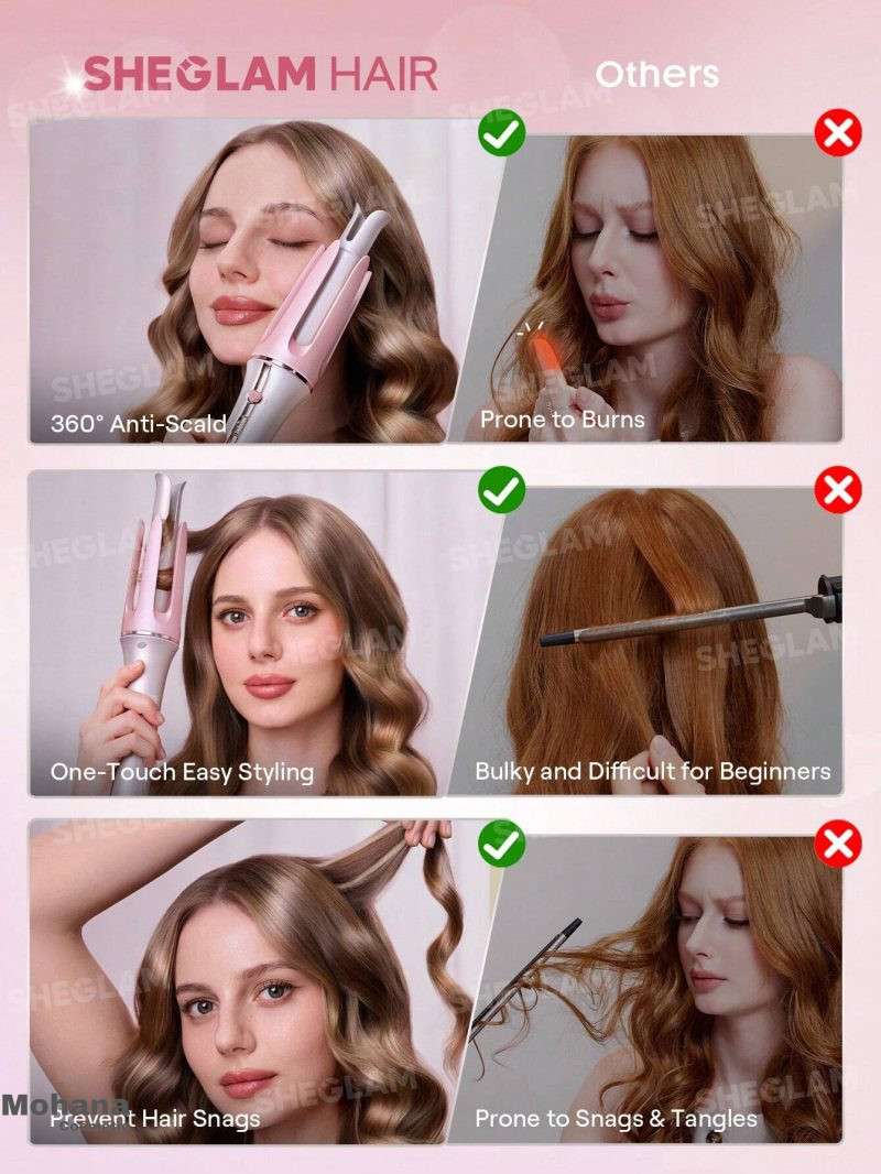 دستگاه کرلی صورتی شیگلم مدل Cupid's Charm - Image 6