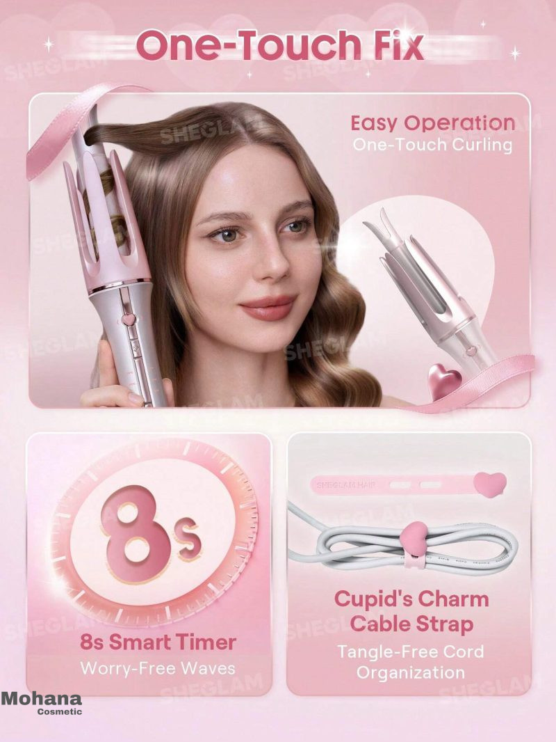 دستگاه کرلی صورتی شیگلم مدل Cupid's Charm - Image 9