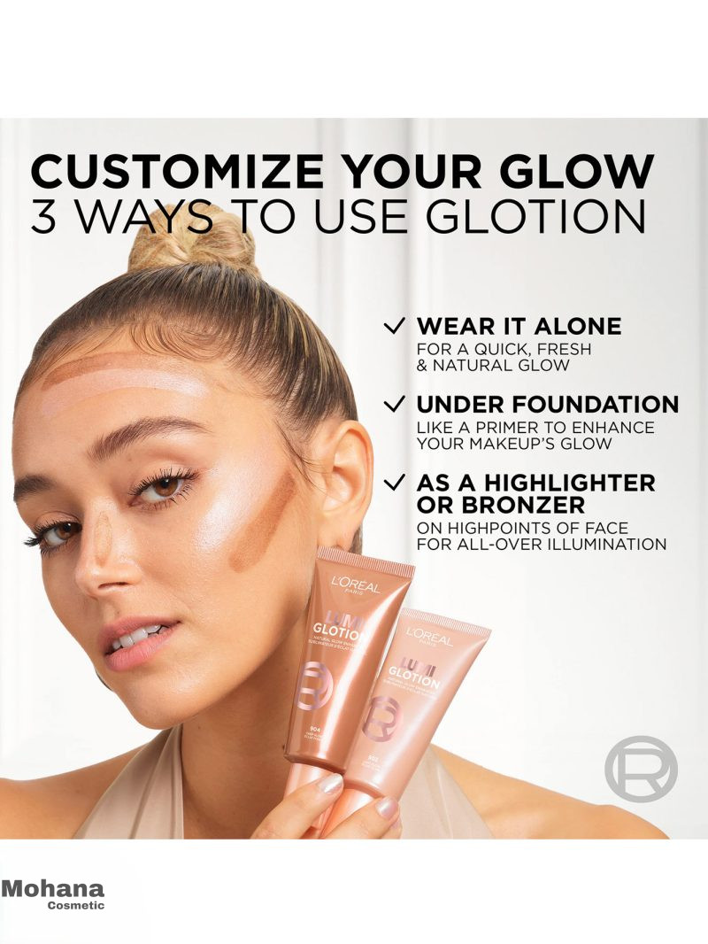 کرم درخشان کننده پوست لومی گلوشن لورئال Lumi Glotion Cream - Image 4