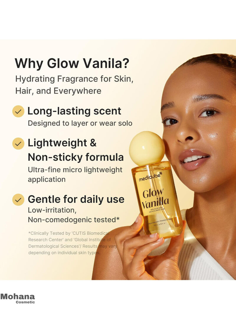 میست خوشبو کننده بدن و مو مدی کیوب مدل Glow Vanilla - Image 6