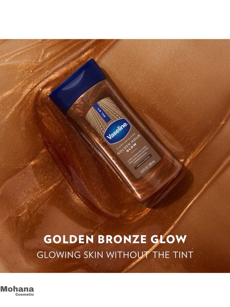 روغن بدن شاین دار وازلین مدل Golden Hour Glow - Image 4