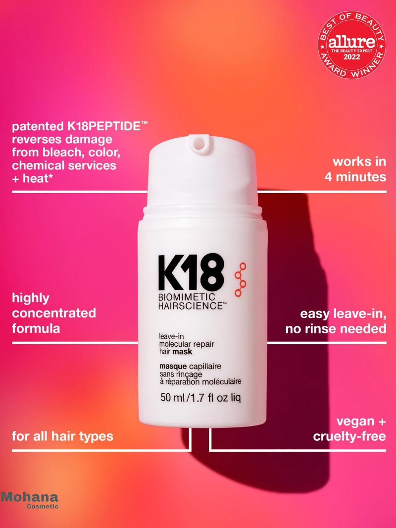 ماسک مو ترمیم کننده K18 مدل Leave in Molecular - تصویر 2