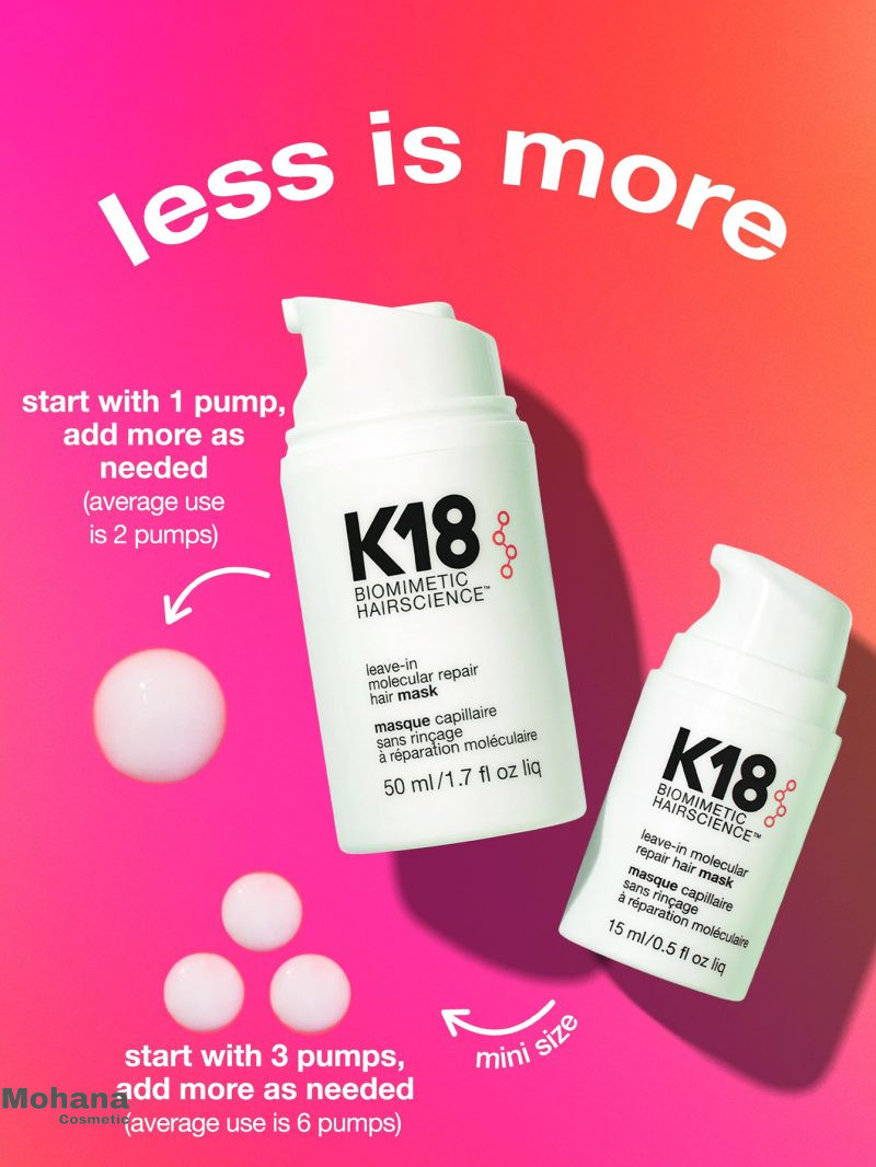 ماسک مو ترمیم کننده K18 مدل Leave in Molecular - تصویر 9