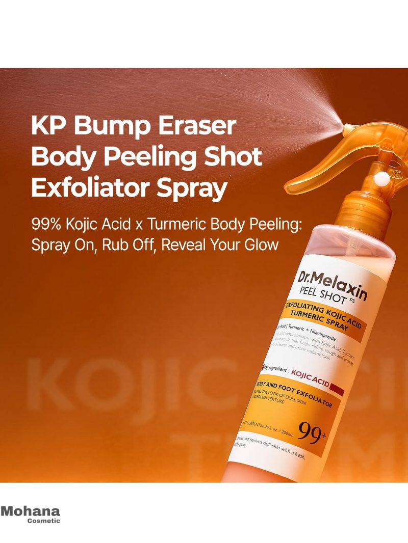 اسپری لایه بردار بدن دکتر ملاکسین مدل Peel Shot Kojic Acid - تصویر 2