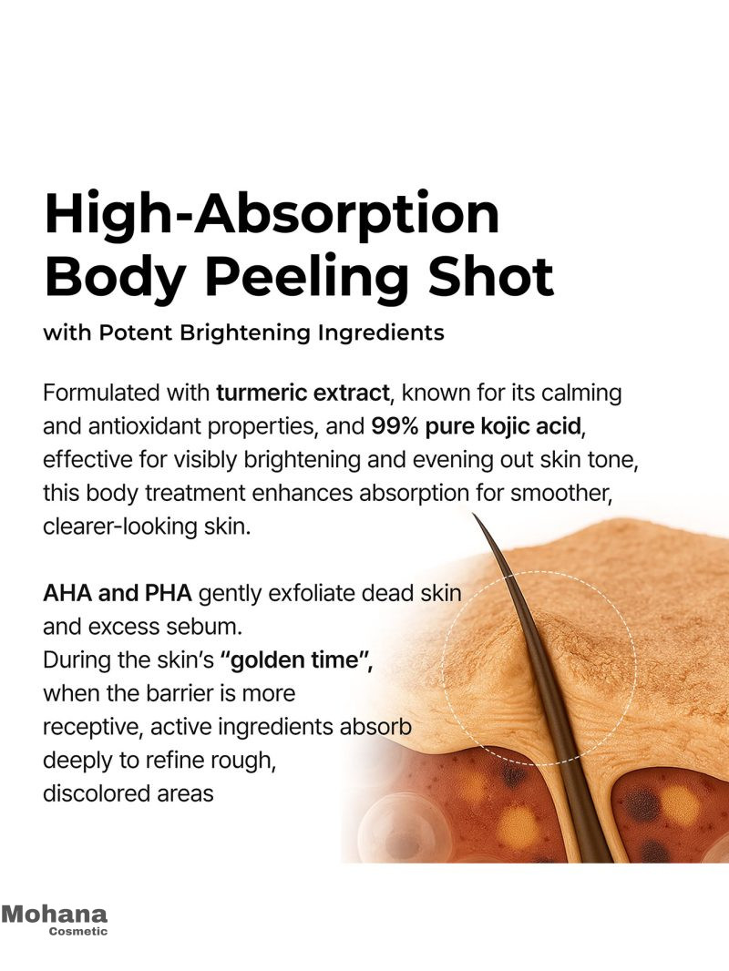اسپری لایه بردار بدن دکتر ملاکسین مدل Peel Shot Kojic Acid - تصویر 6