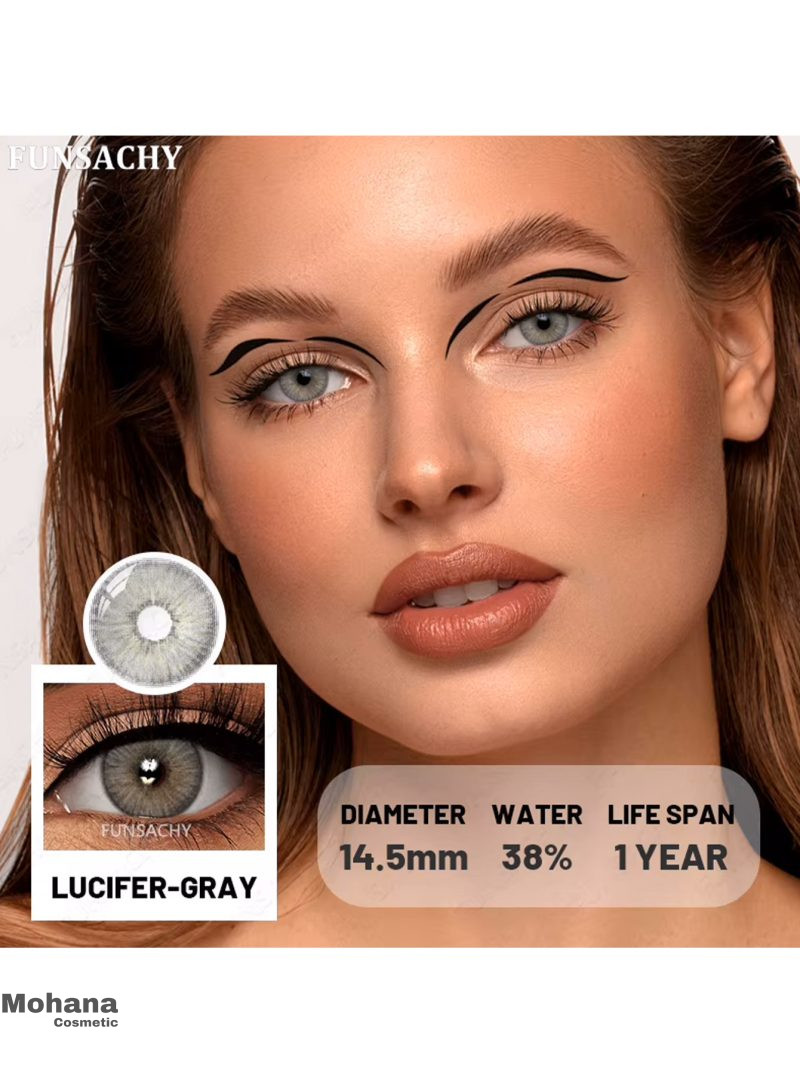 لنز رنگی FUNSACHY رنگ Lucifer Gray - تصویر 2